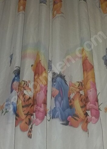 Çocuk odası perdeleri winnie the Pooh