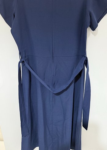 Düğmeli V Yaka Midi Örme Elbise - Görsel 6