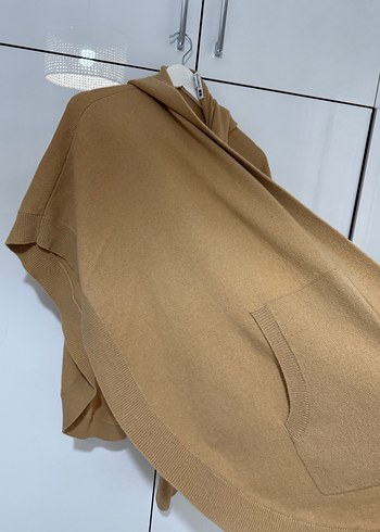 Bej Salaş Midi Kadın Pelerin - Görsel 2