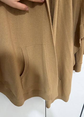 Bej Salaş Midi Kadın Pelerin - Görsel 3