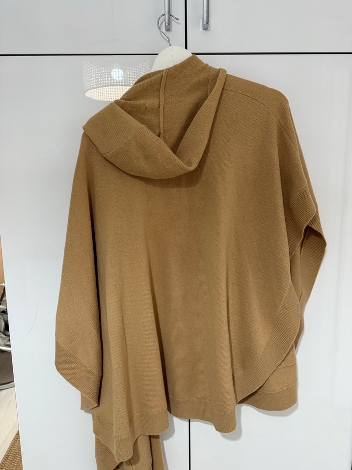 Bej Salaş Midi Kadın Pelerin - Görsel 5