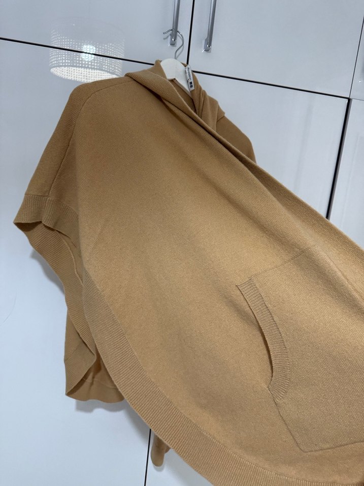 Bej Salaş Midi Kadın Pelerin - Görsel 2