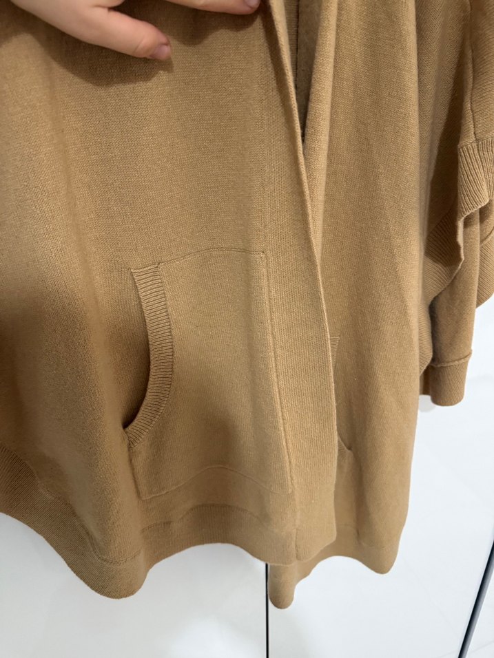 Bej Salaş Midi Kadın Pelerin - Görsel 3