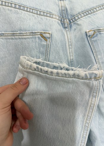 Gri Batik Desenli Kadın Denim Pantolon - Görsel 9