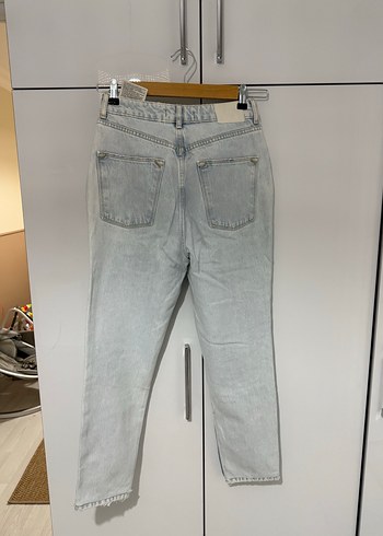 Gri Batik Desenli Kadın Denim Pantolon - Görsel 8