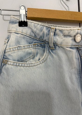 Gri Batik Desenli Kadın Denim Pantolon - Görsel 2