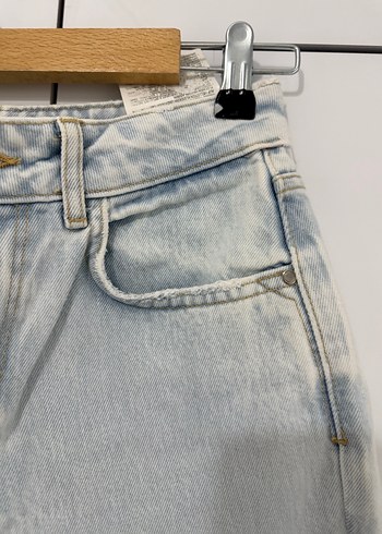 Gri Batik Desenli Kadın Denim Pantolon - Görsel 4