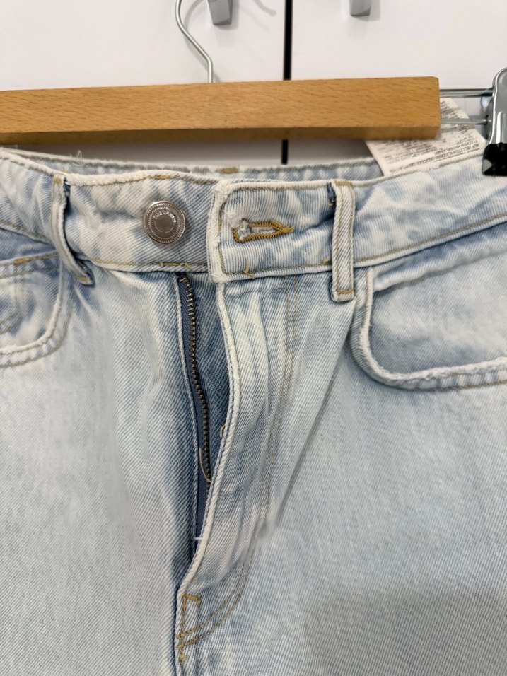 Gri Batik Desenli Kadın Denim Pantolon - Görsel 3