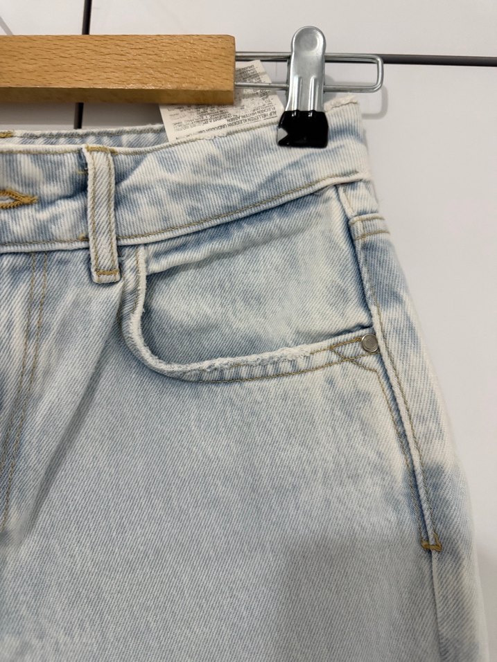 Gri Batik Desenli Kadın Denim Pantolon - Görsel 4