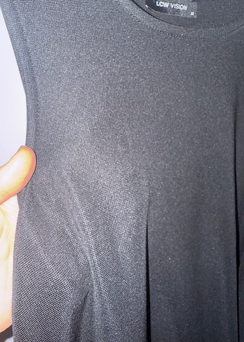 Siyah Kolsuz Midi Triko Elbise - Görsel 4