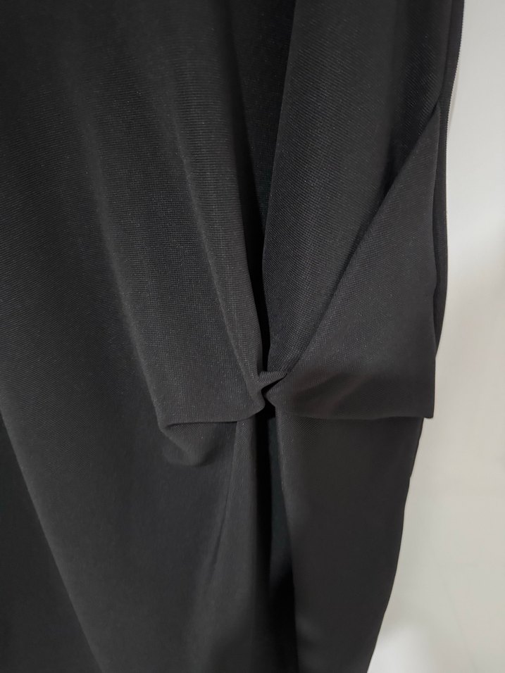 Siyah Kolsuz Midi Triko Elbise - Görsel 2