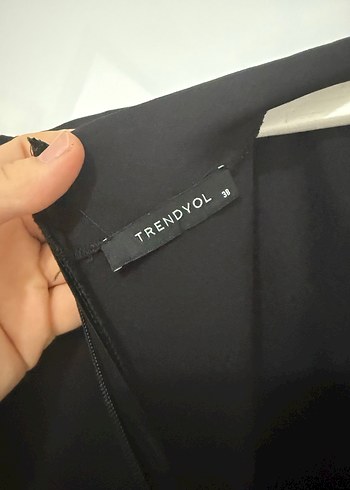 Siyah Drapeli V Yaka Uzun Abiye Elbise - Görsel 6