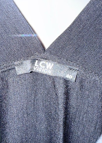 Siyah V Yakalı Uzun Kolsuz Elbise - Görsel 4