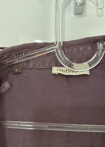 xl Beden Düğmeli Kahverengi Kadın Keten Gömlek