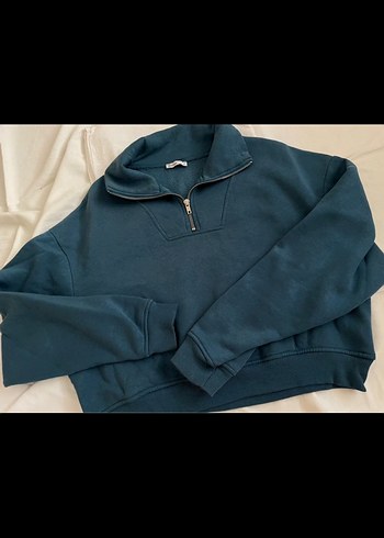 Addax Yarım Fermuarlı Yüksek Yakalı Sweatshirt