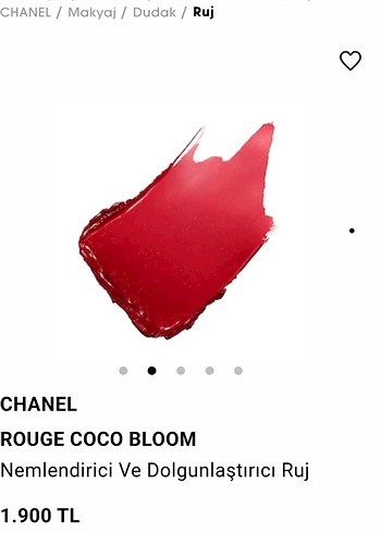 Chanel Chanel Rouge Coco Bloom Koyu Kırmızı Ruj