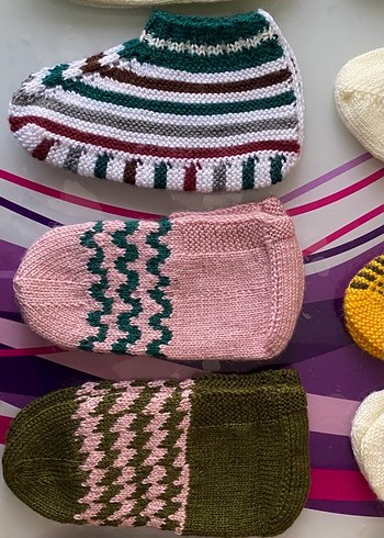 El Örgüsü Renkli Patik - Görsel 9