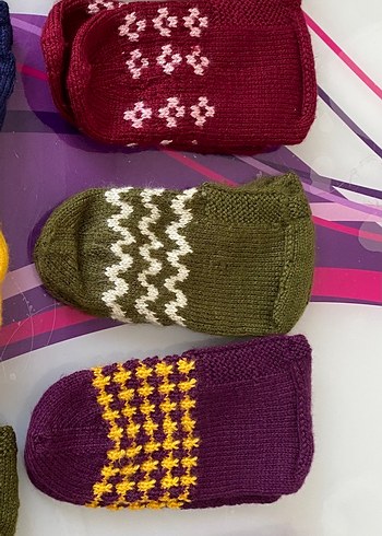 El Örgüsü Renkli Patik - Görsel 8