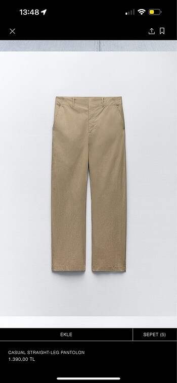 Zara Zara casual straight leg pantolon