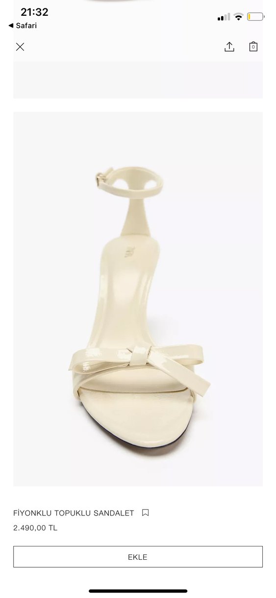 Beyaz Rugan Tokalı İnce Topuklu Kadın Ayakkabı - Görsel 4