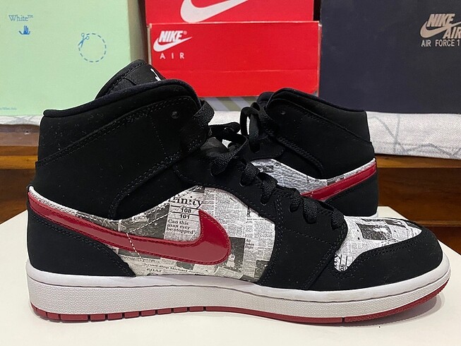 42.5 Beden siyah Renk Air Jordan 1 SE Mid 