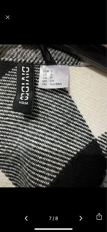 H&M Ekose Ceket Kaban - Görsel 7