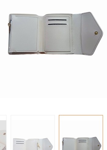 Beyaz Deri Kadın Cüzdanı - Görsel 4