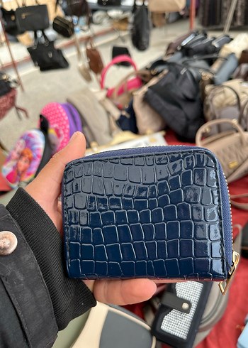 Kadın Siyah Kroko Desenli Deri Cüzdan - Görsel 4