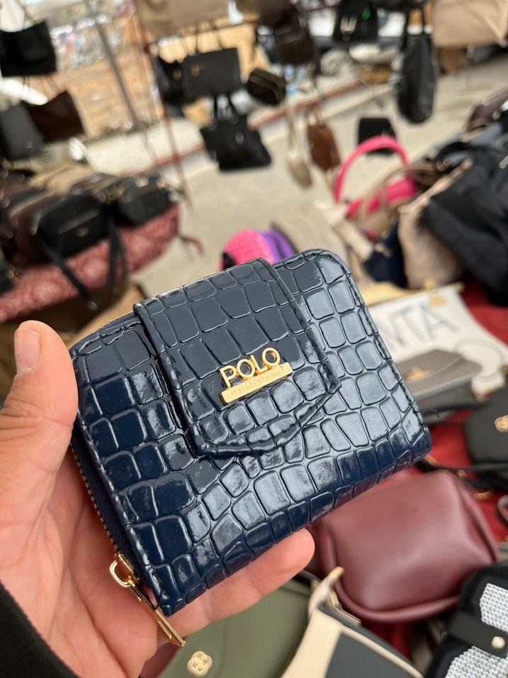 Kadın Siyah Kroko Desenli Deri Cüzdan - Görsel 2