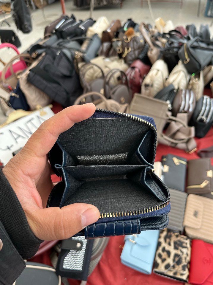 Kadın Siyah Kroko Desenli Deri Cüzdan - Görsel 5