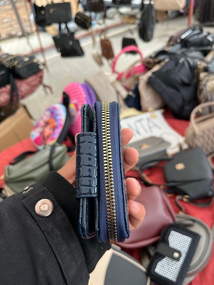 Kadın Siyah Kroko Desenli Deri Cüzdan - Görsel 3