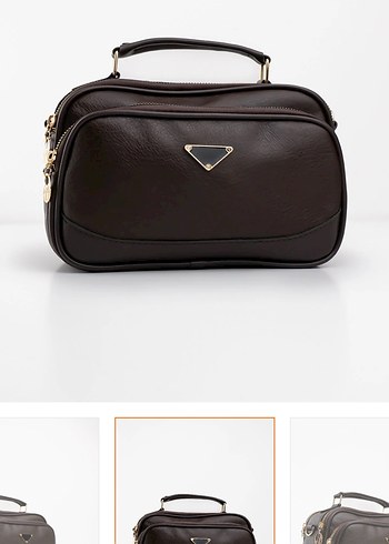 Klasik Kahverengi Deri Kadın Çanta - Görsel 3