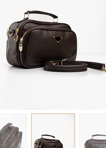 Klasik Kahverengi Deri Kadın Çanta - Görsel 2