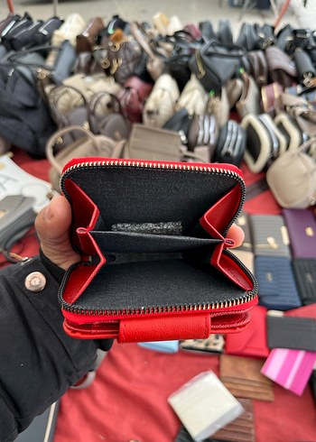 Kırmızı Deri Fermuarlı Kadın Cüzdan - Görsel 6