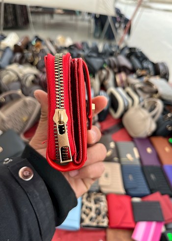 Kırmızı Deri Fermuarlı Kadın Cüzdan - Görsel 5