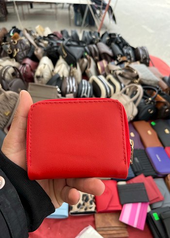 Kırmızı Deri Fermuarlı Kadın Cüzdan - Görsel 4