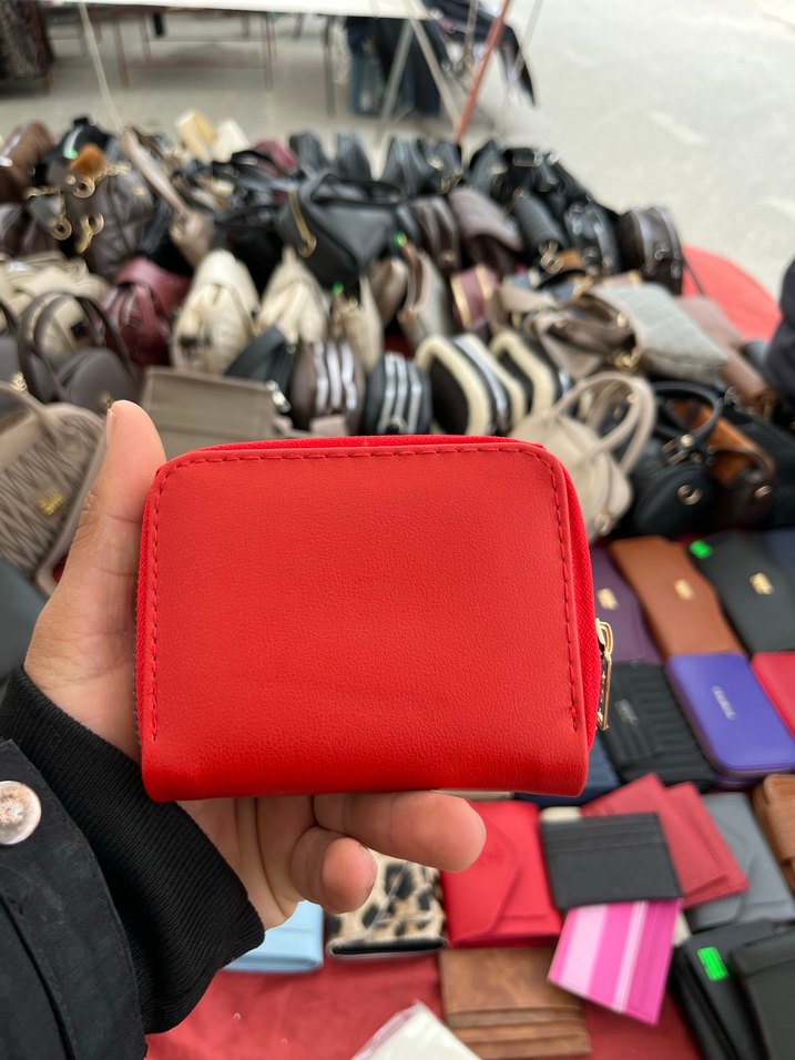 Kırmızı Deri Fermuarlı Kadın Cüzdan - Görsel 4