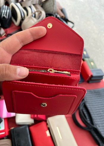 Fermuarlı Kırmızı Deri Kadın Cüzdanı - Görsel 4