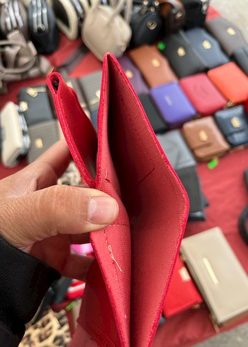 Fermuarlı Kırmızı Deri Kadın Cüzdanı - Görsel 9