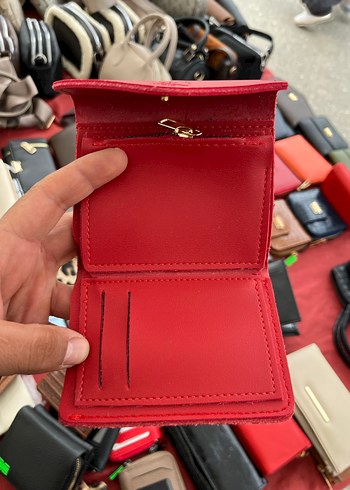 Fermuarlı Kırmızı Deri Kadın Cüzdanı - Görsel 5