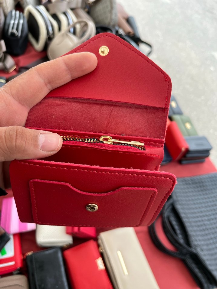 Fermuarlı Kırmızı Deri Kadın Cüzdanı - Görsel 4