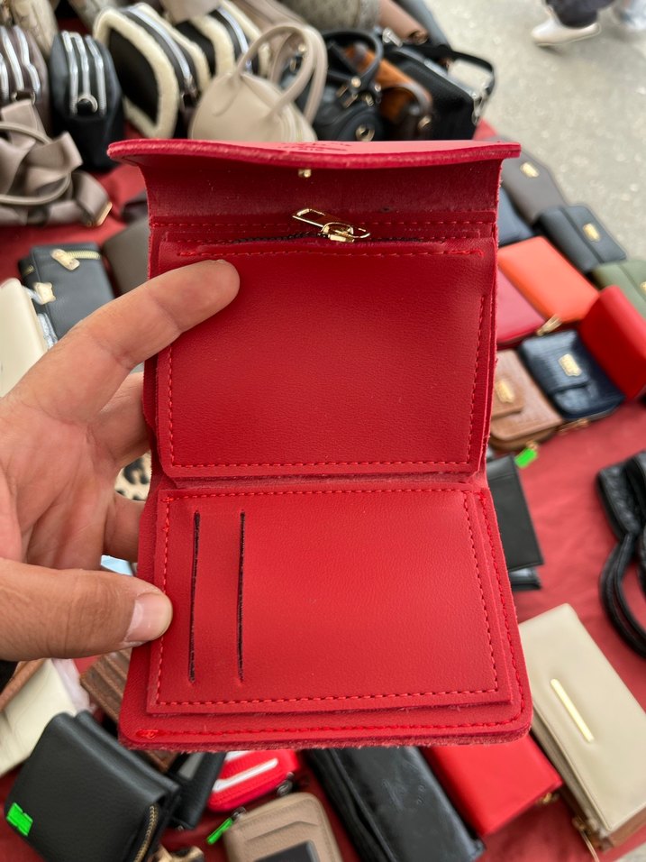 Fermuarlı Kırmızı Deri Kadın Cüzdanı - Görsel 5