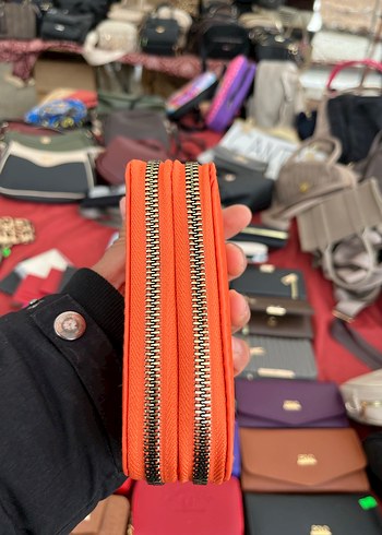 Renkli Deri Fermuarlı Kadın Cüzdanı - Görsel 2