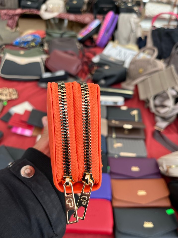 Renkli Deri Fermuarlı Kadın Cüzdanı - Görsel 4