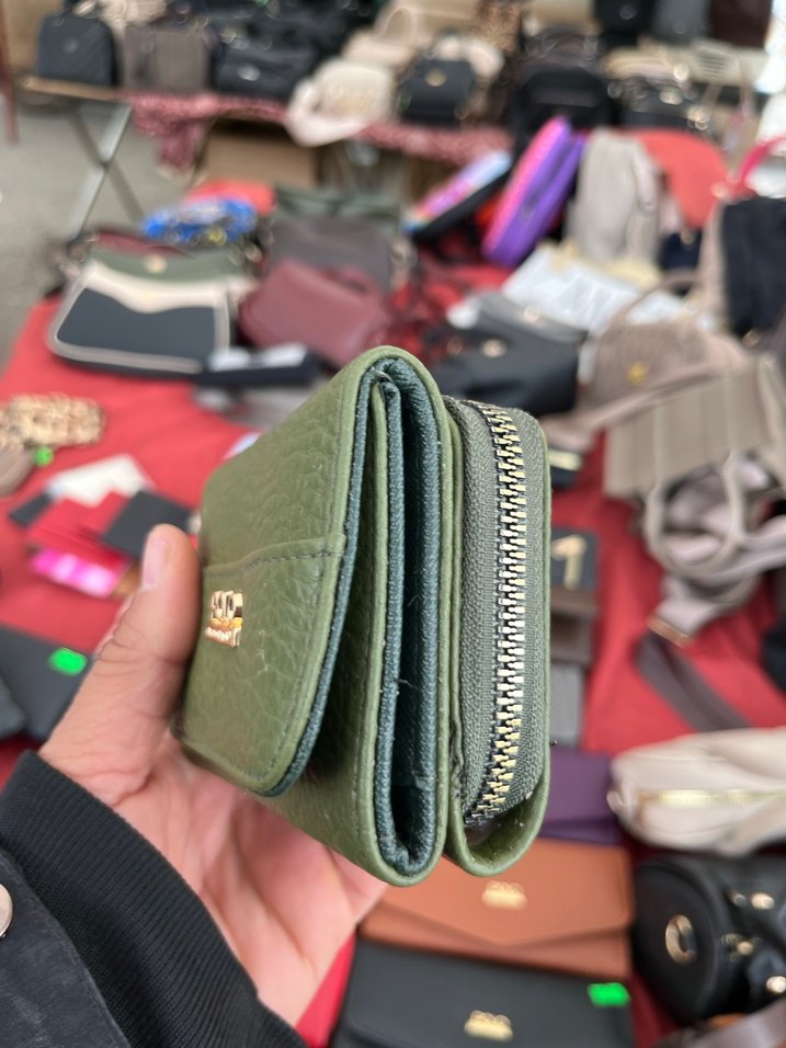 Yeşil Deri Kadın Cüzdanı - Görsel 3