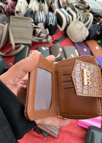 Kahverengi Deri Fermuarlı Kadın Cüzdanı - Görsel 4