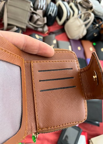 Kahverengi Deri Fermuarlı Kadın Cüzdanı - Görsel 6