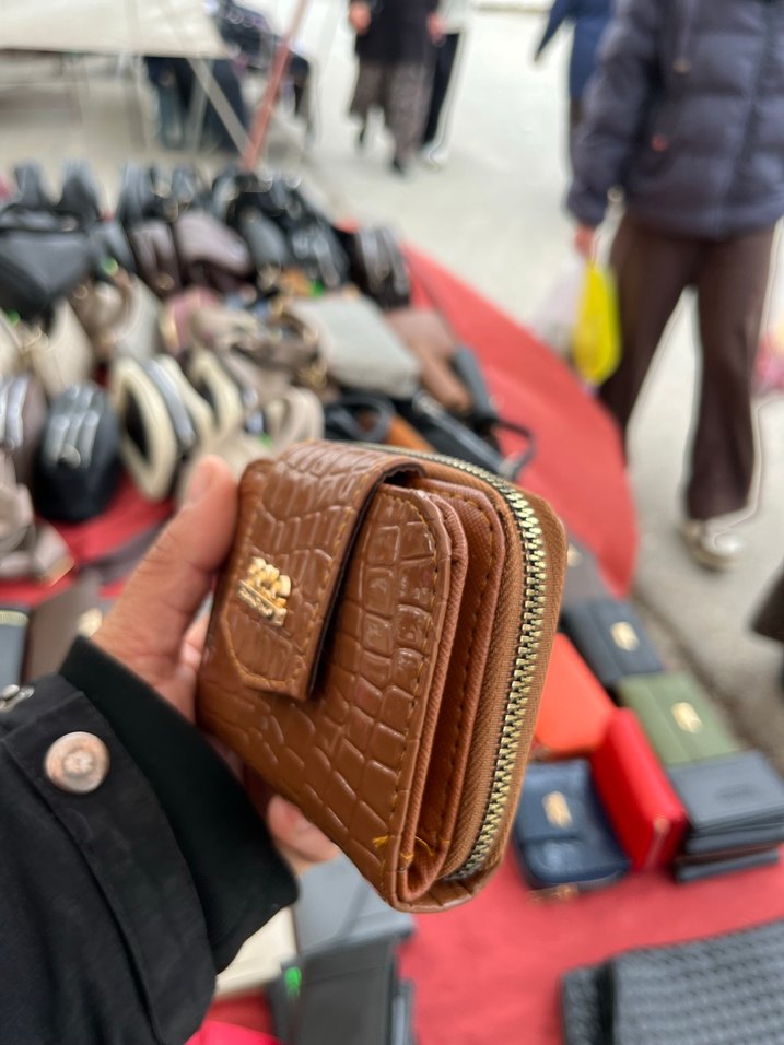 Kahverengi Deri Fermuarlı Kadın Cüzdanı - Görsel 2