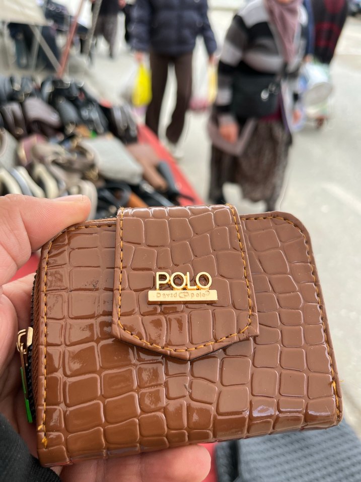 Kahverengi Deri Fermuarlı Kadın Cüzdanı - Görsel 5