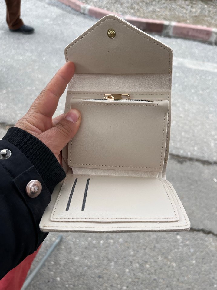 Bej Deri Kadın Cüzdanı - David Polo - Görsel 3